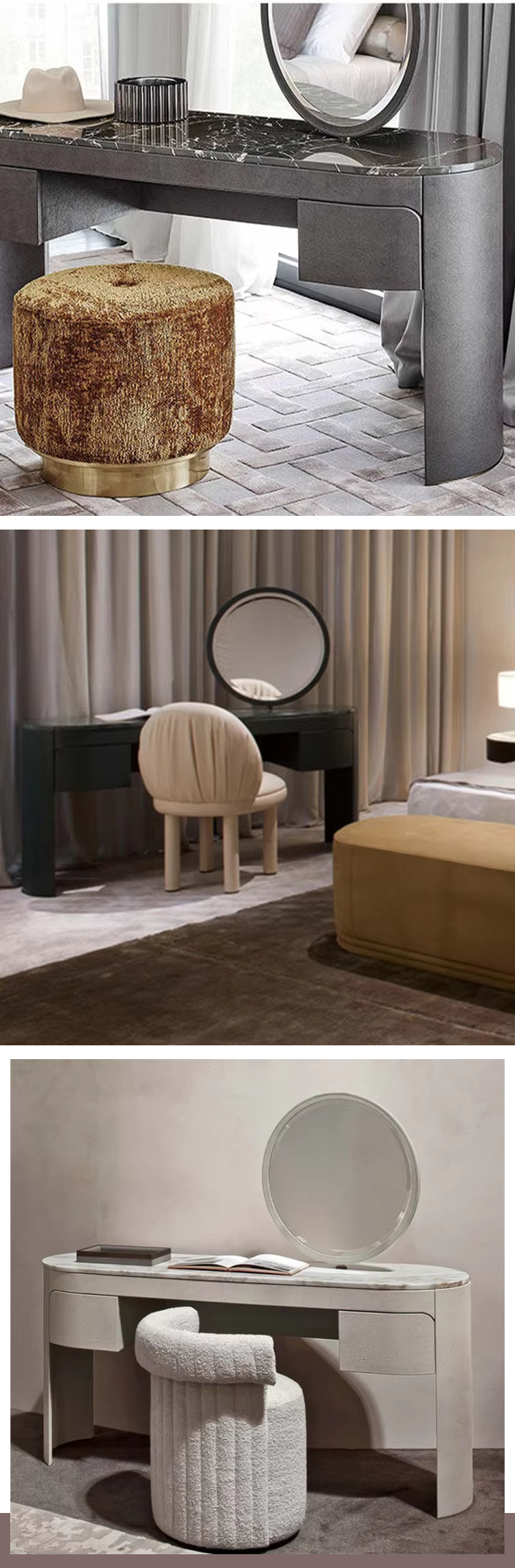 MOYI Simple Design Bedroom Furniture Vanity Dressing Table