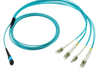 Blue MPO Fanout Cable , Optical Communication Equipment Compact Design