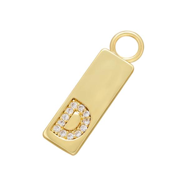 Шкентели шарма циркона начального письма ювелирных изделий золота DIY 18K привесные