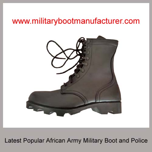 Wholesale China made Latest African Army Police Worn Military Tactical Combat Jungle Officer DMS Cement  Boot Shoes