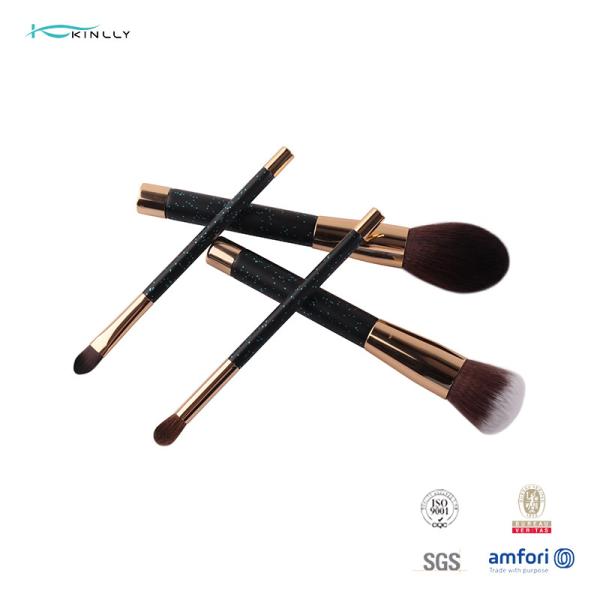 Travel Mini 4pcs Synthetic Hair Makeup Brush For Powder Liquid Cream