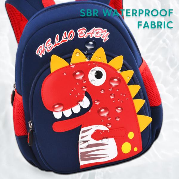 2 Sizes Toddler Kindergarten School Bags Dinosaur Childrens Backpack 3D Cartoon