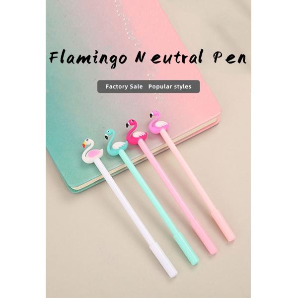 Silicone Head Flamingo Creative Gel Ink Pen 0.5mm Cute Neutral Pen For School Office