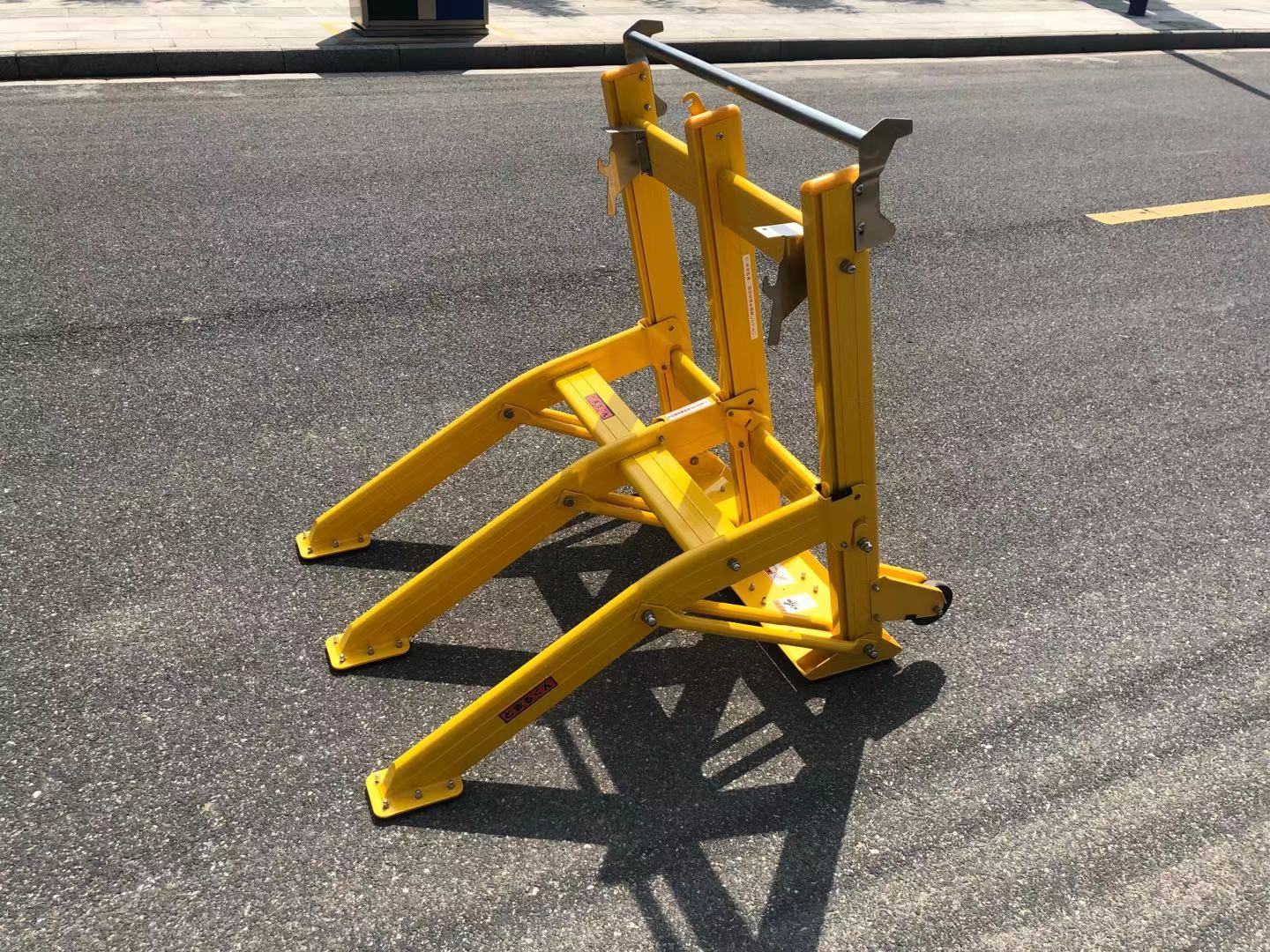 Lightweight Foldable Vehicle Stopper with LED Option for Road Work Safety