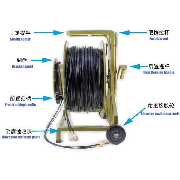 Волокно войск/полевой операции - оптический вьюрок металла тросового ролика с расчалками