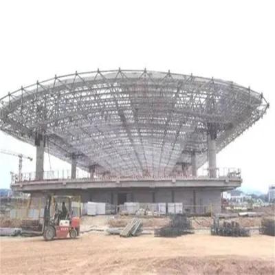 Q345 Triple Layer Grid Space Frame 300m Stadium Roof Construction Painting