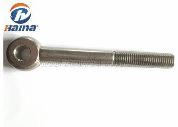 Stainless Steel 304 316 DIN 580 Lifting Eye Bolt Custom Fasteners , Fully Threaded Eye Bolt