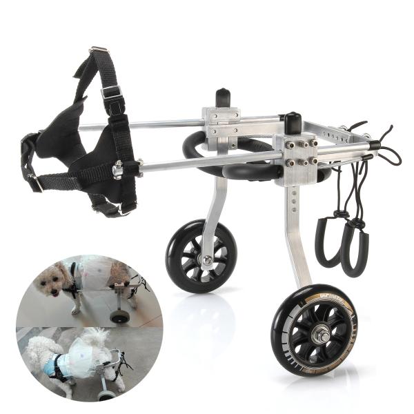 OEM ODM Stainless Steel Adjustable Pet Dog Wheelchair For Handicapped Hind Legs