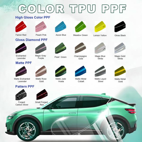 TPU film de protection contre les taches de peinture de changement de couleur