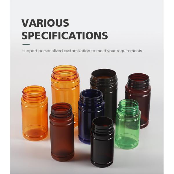 Pharmaceutical Packaging Tablet Medicine Bottle with Tamper-Proof Cap Label BPA Free Empty PetBrown Plastic Pill Bottle Seal