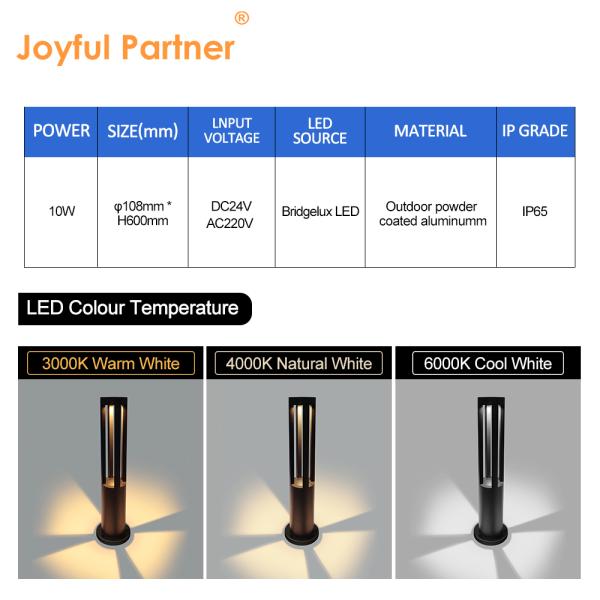 LED Ground Street Lighting Bridgelux LED 10W Aluminium Material  220v with 360-Degree Illumination for Modern Decoration