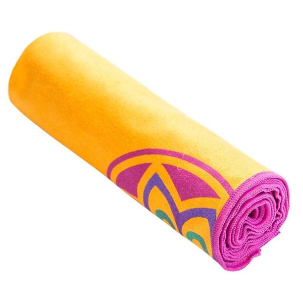 Double Sided Yoga Towel Custom Logo Rpet Microfiber Yoga Mat With Non Slip Silicone Microfiber Yoga Towel