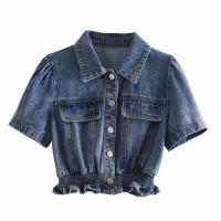 A fábrica personalizou a roupa feita sob encomenda da sarja de Nimes da lapela dos casacos de lã da sarja de Nimes dos homens ocasionais