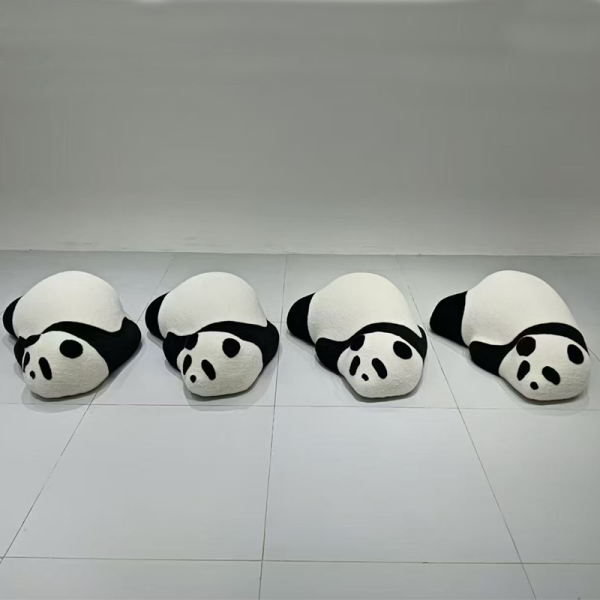 Single Seat Children's Lounge Sofa Giant Panda Shaped Recliner Chair Comfortable Modern Accent Furniture for Home Kids