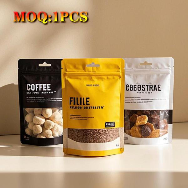Custom Printed 500g 1kg 5kg 10kg Whey Protein Powder Chocolate Snacks Gummies Bag Stand Up Food Pouch Packaging