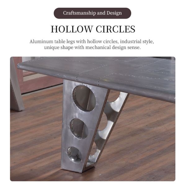 Nidea #8309 Luxury Industrial Aluminum Desk Set with Unique Design for Home and Office Use