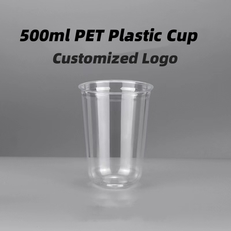 Simple Style Eco-Friendly Custom Printed Clear Plastic Coffee Cup for Initial Payment