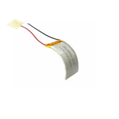 Curved LiPo Rechargeable Battery 3.7 V 13mAh With Low Self Discharge
