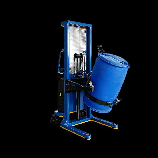 Mobile Semi Electric Hydraulic Drum Lifter Tipper 450kg Hand Crank Controlled