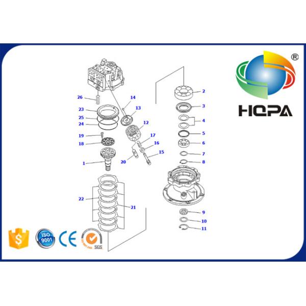 706-7G-01040KT 706-7G-01040 Travel Motor Seal Kit For Komatsu PC200-7 PC220-7