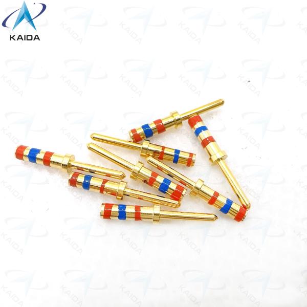 D38999 Series Cooper Alloy Contact with Gold Plating Meeting Customer Requirements.M39029/58-363.20# Pin Contact.Color bands with Orange - Blue - Orange