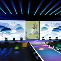 A fase conduzida móvel do contexto da tela de exposição da propaganda conduziu a tela video da parede