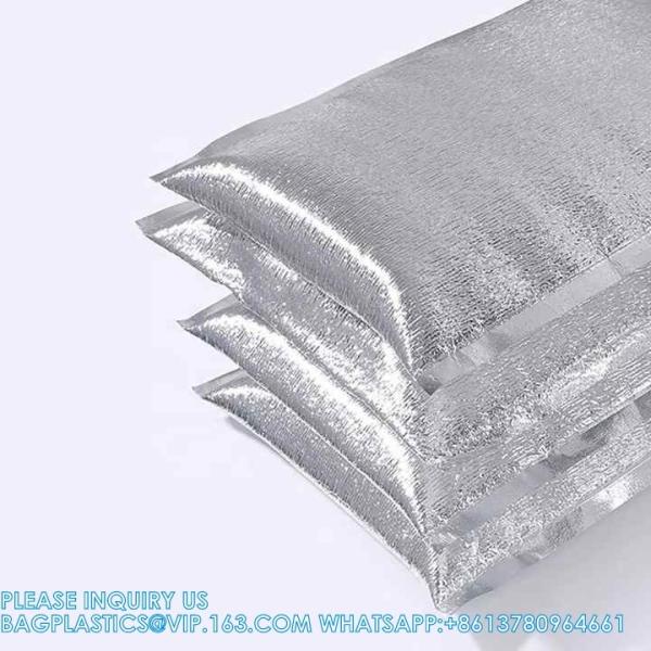 Hamburg Food Reusable thermal Insulate Zipper Delivery Thermal Bag Foil Thermal Insulated Storage Bag