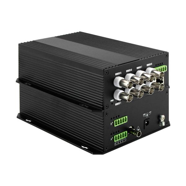 8 портов CCTV Видео Аудио Ethernet Сухой контакт Волокнистый медиа конвертер Bidi D5V2A