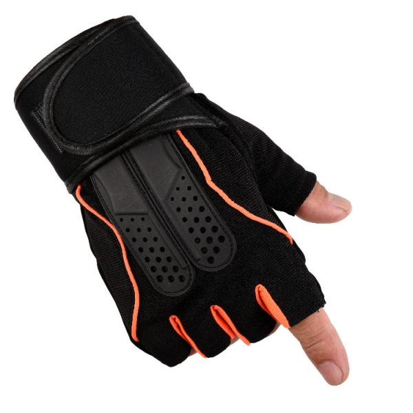 Hot Sale Half Finger Fitness Glove Wrist Wrapped Lifting Gloves For Strength Training