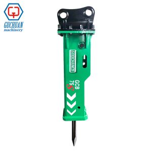 Guchan SB43 / GCB75 Box Type 75mm Chisel Hydraulic Breaker Rock Hammer For 6-9T Excavator Demolition