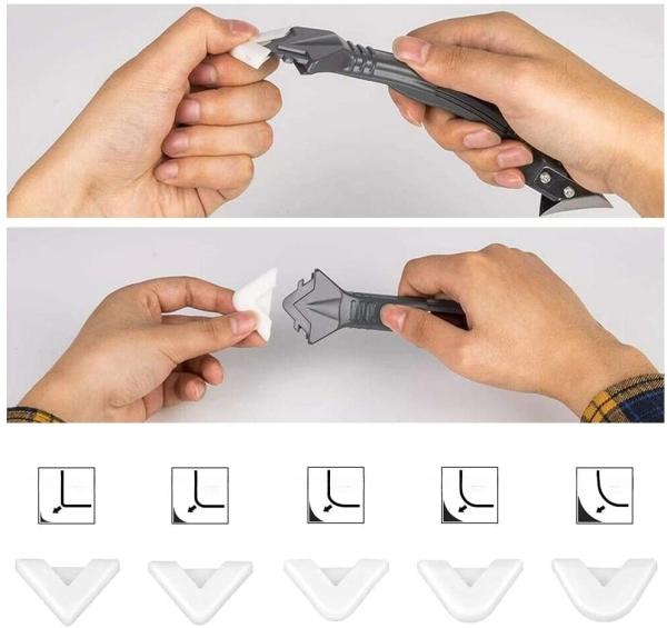 Stainless Steel Head Silicone Sealant Finishing Tools For Kitchen Bathroom