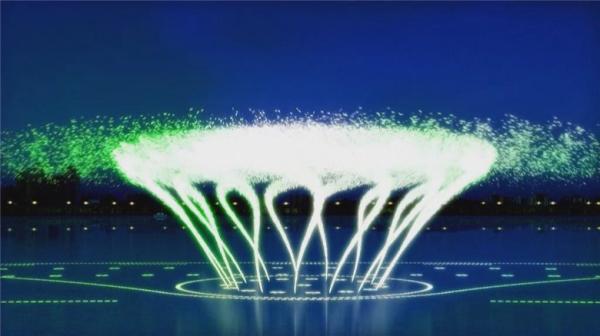 Cercle lumineux rond à LED pour robinet magique, fontaine d'eau dansante et musicale