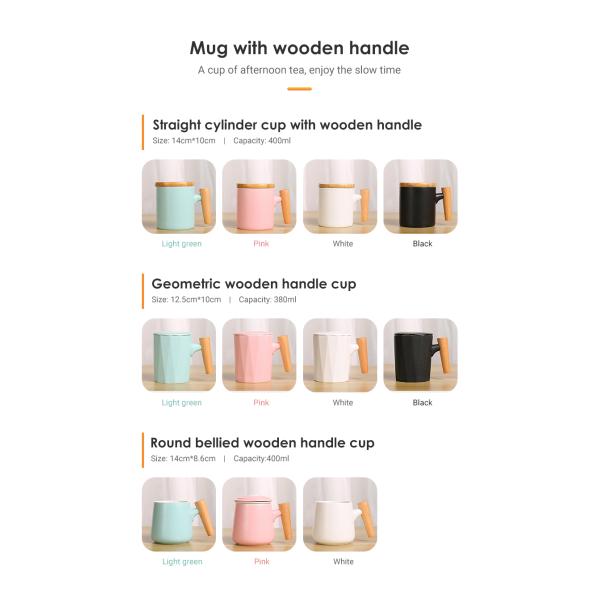 Горячая продажа деревянные ручки чайные чашки чашки высокое качество на заказ подарок керамические чашки для кофе деревянная ручка кофе кружка фарфоровая кружка 30