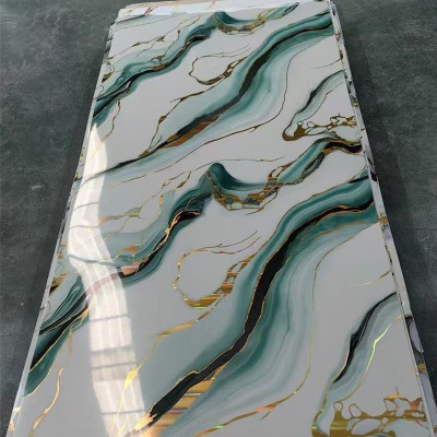1220*2900*3Mm Wholesale Interior Decorative PVC Marble Sheet Board High Quality Faux Marble PVC Plastic UV Marble Sheet