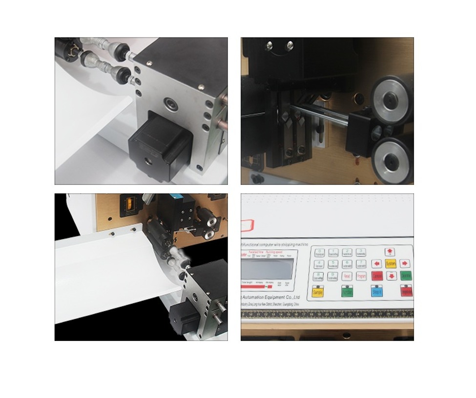HR-220T Fully Automatic Double Wire Cable Stripping Cutting Twisting Machine  Small Wire Stripper Machine