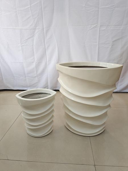 Modern Fiberglass Flower Pots For Indoor Outdoor Home Garden Decoration