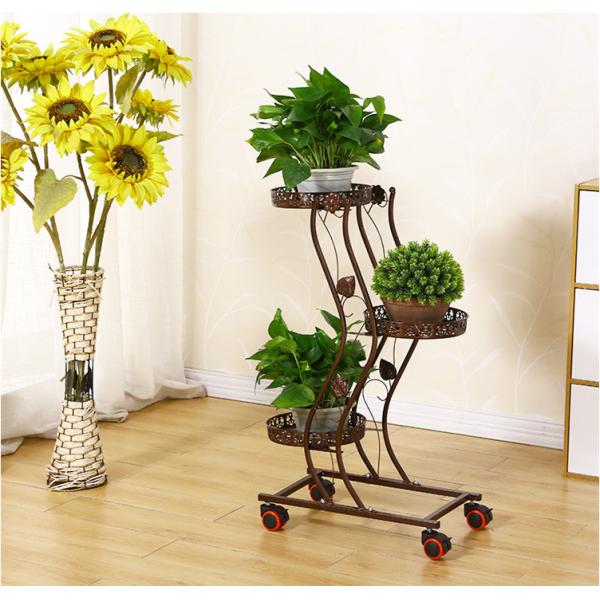 Anti Corrosion H81cm 6 Tier Metal Plant Stand For Decoration