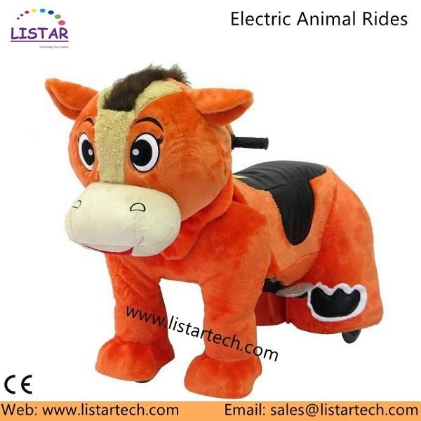Toy Horse on Wheels, Arcade Plush Animals Machines, Electrical Animal Plush Motorcycle