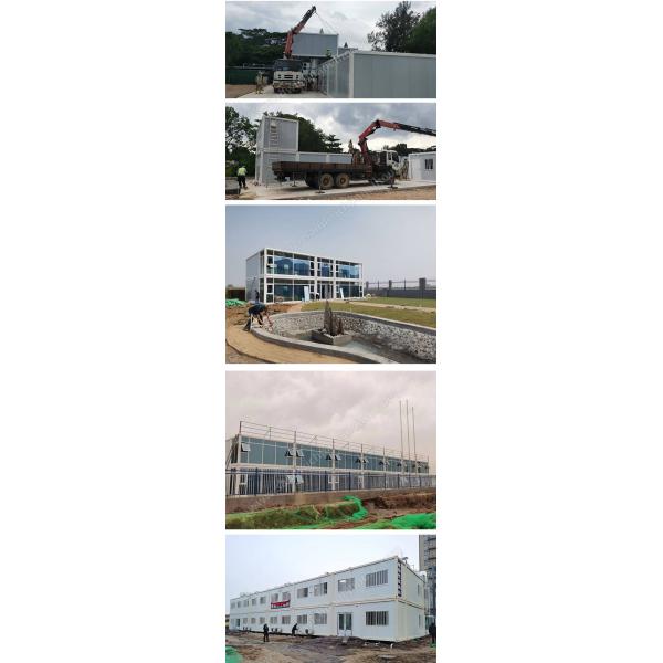 Logement portatif de camp de travail de Chambre de conteneur d'OEM pour des travailleurs de la construction