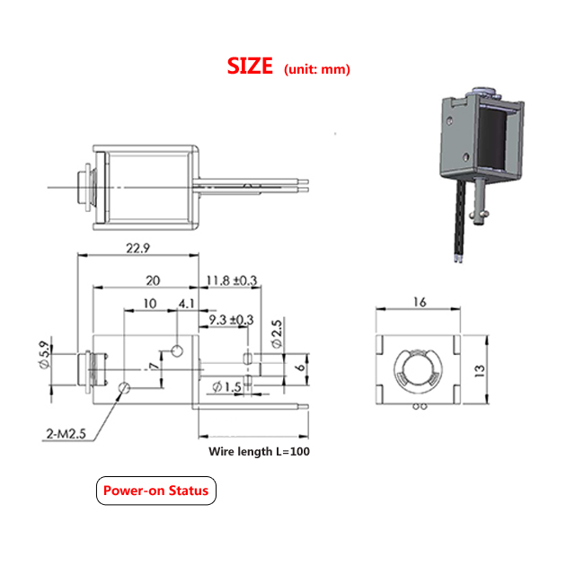 Тип соленоид нажима хода 4mm DC 12V 24V микро- линейный