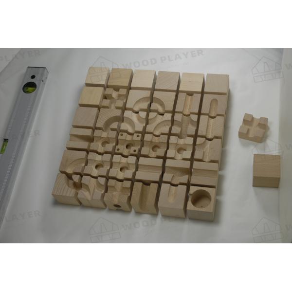 La boule de base de la combinaison 36PCS bloc constitutif les blocs constitutifs de voie de marbre en bois