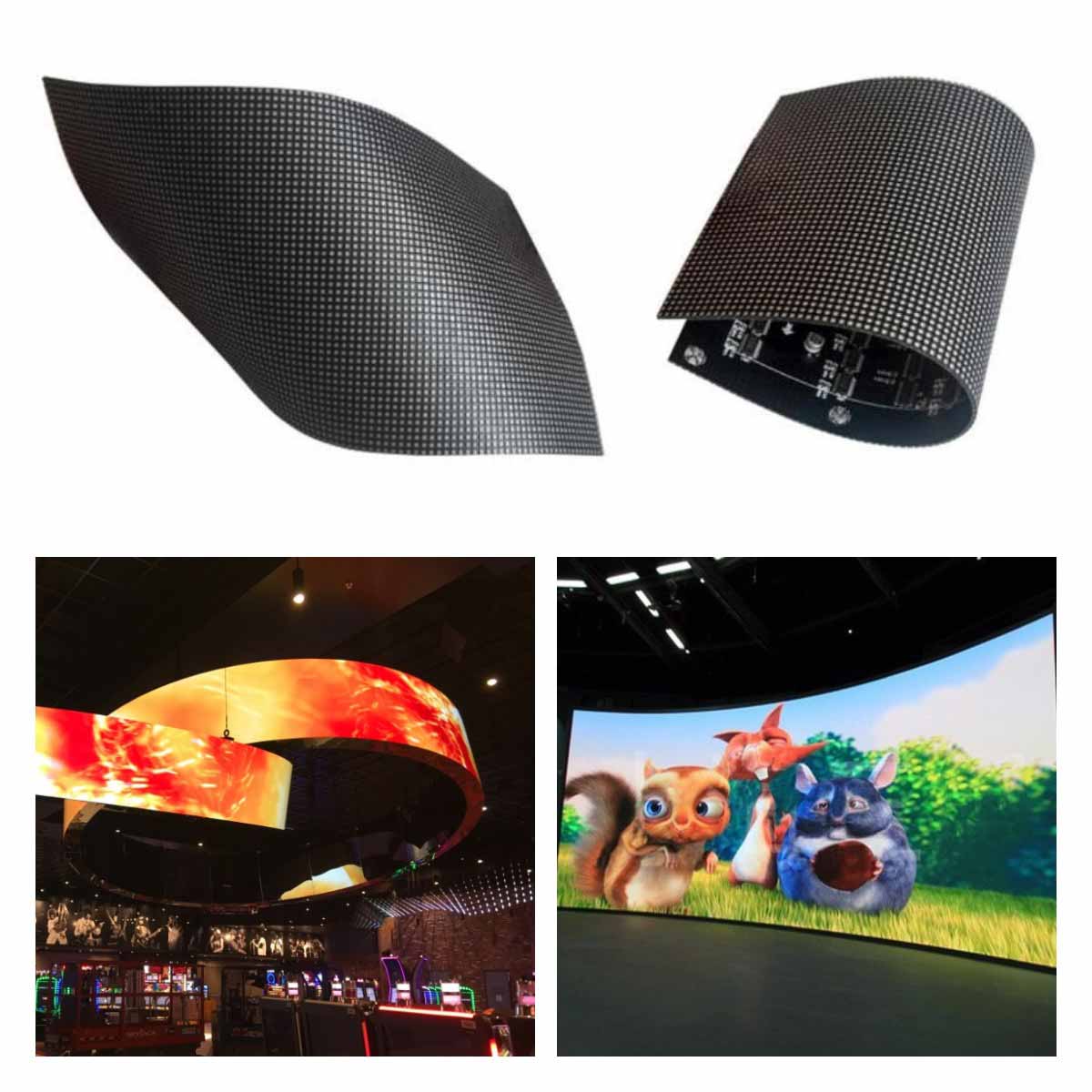 Мягкий безшовный изогнутый экран P2mm 240x120mm СИД 3840Hz энергосберегающее