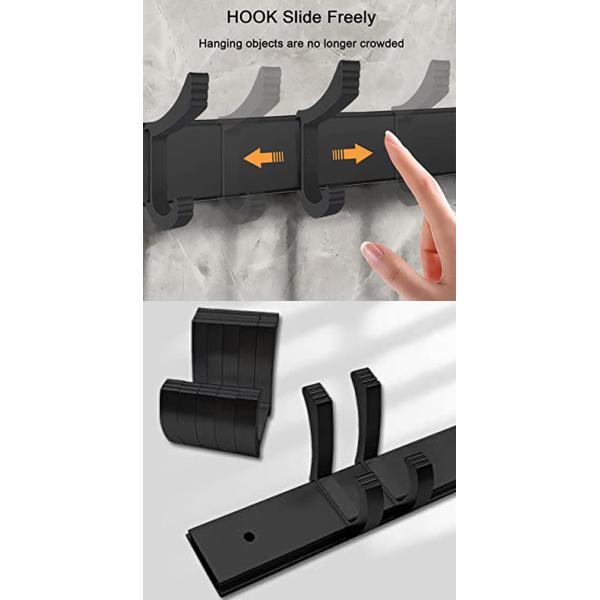 Heavy Duty Stainless Steel Robe Hooks Black Matte Color For Hanging Coat