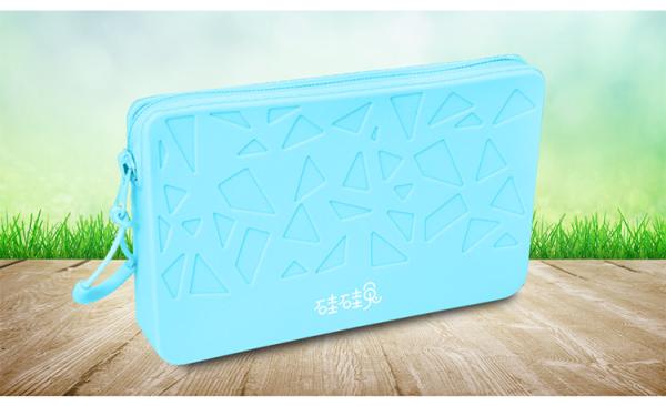 Small Square Silicone Waterproof Organizer Cosmetic Storage Bag Large Capacity  Holder Portable Cosmetic