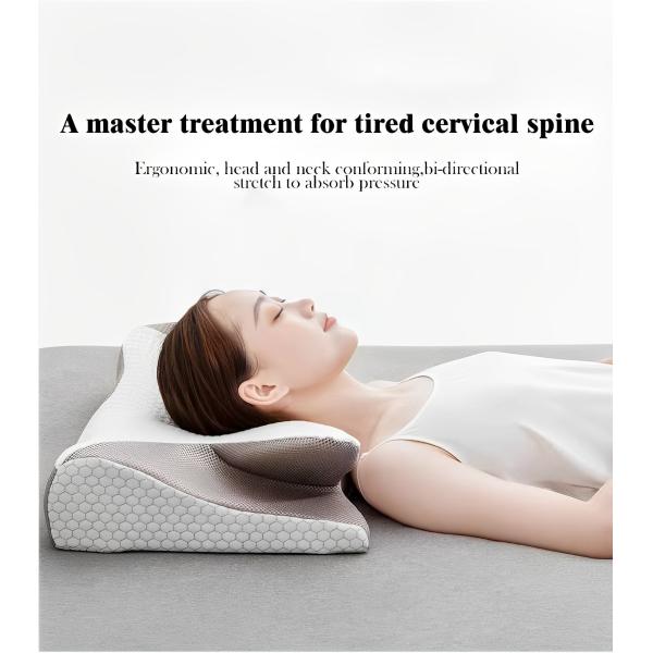 Memory Foam Butterfly Design Neck Protection Slow Rebound Pillow 100% Polyester 80
