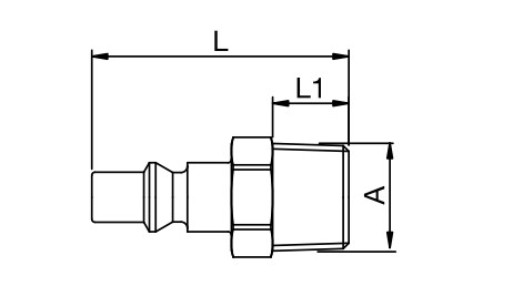 Желтые штуцеры пневматической трубки Метал внешняя нарезка Г1/2