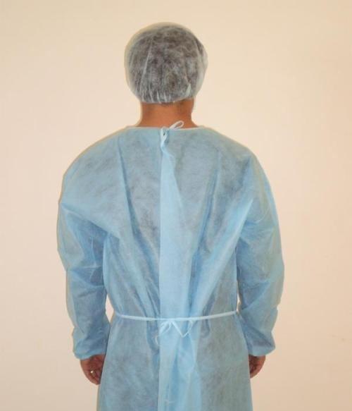 Blue Nonwoven SMS 50gsm Patient In Hospital Gown