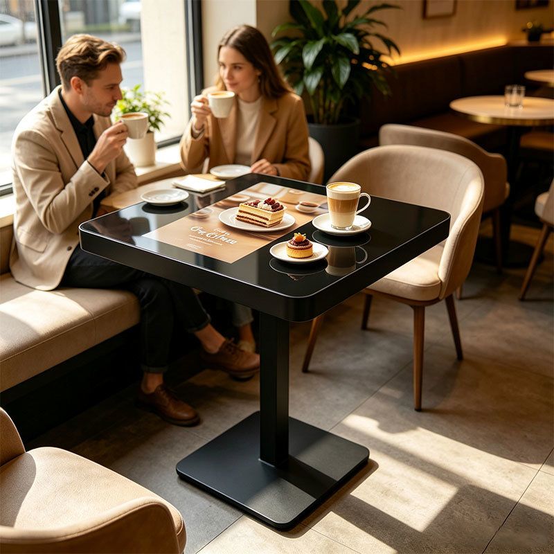 21.5 Inch Capacitive Touch Table with Multi-Gesture Support and Durable Metal Frame - Interactive Kiosk for Restaurants and Cafes