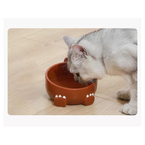 Creative Durable Pet Ceramic Bowls , Ceramic Dog Feeders Eco Friendly ODM
