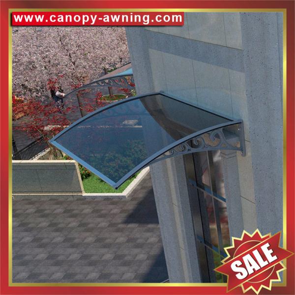 hot selling diy door window porch pc polycarbonate canopy awning shelter canopies with aluminum bracket support arms